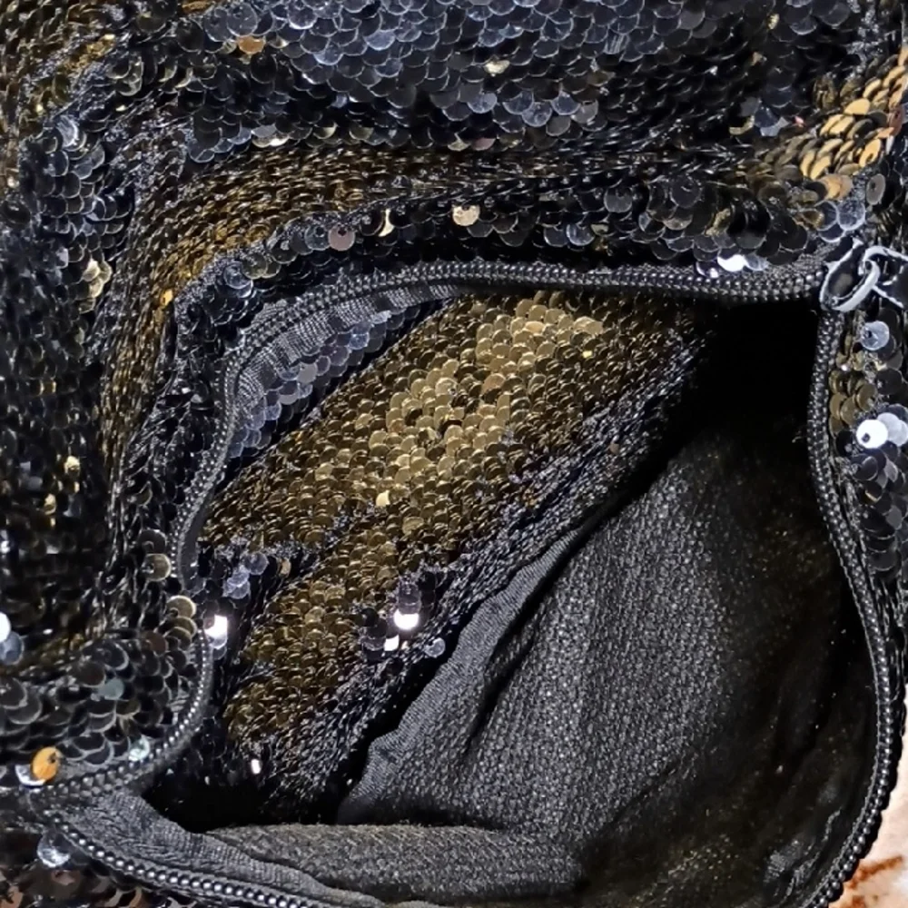 Gold and Black‎ Sequin Backpack